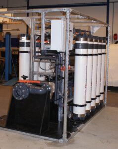 Example of a self cleaning legionella filter installation